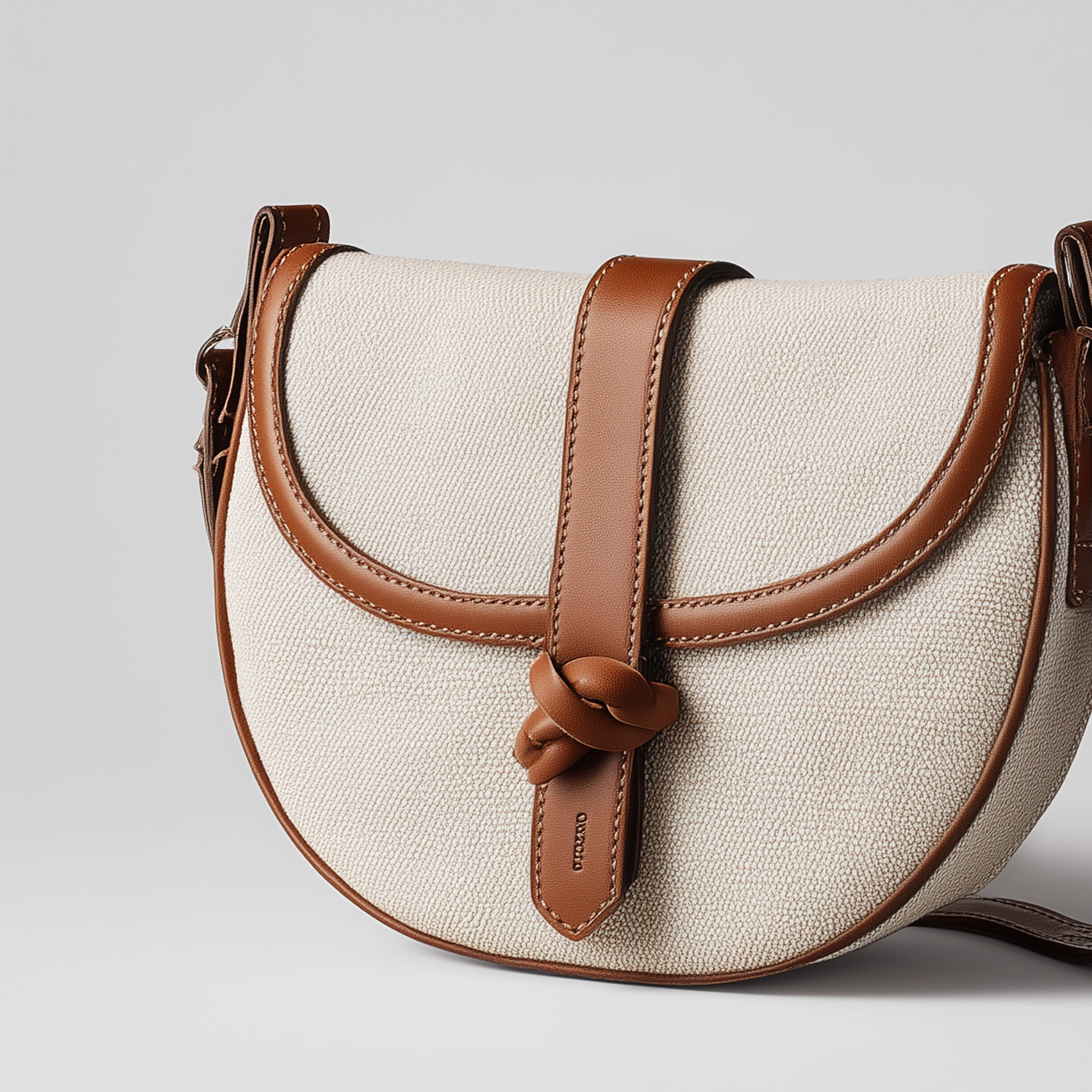 Canvas Saddle Crossbody Bag With Knotted Leather Trim, Free Shipping, Extra Sale Today - Image 5