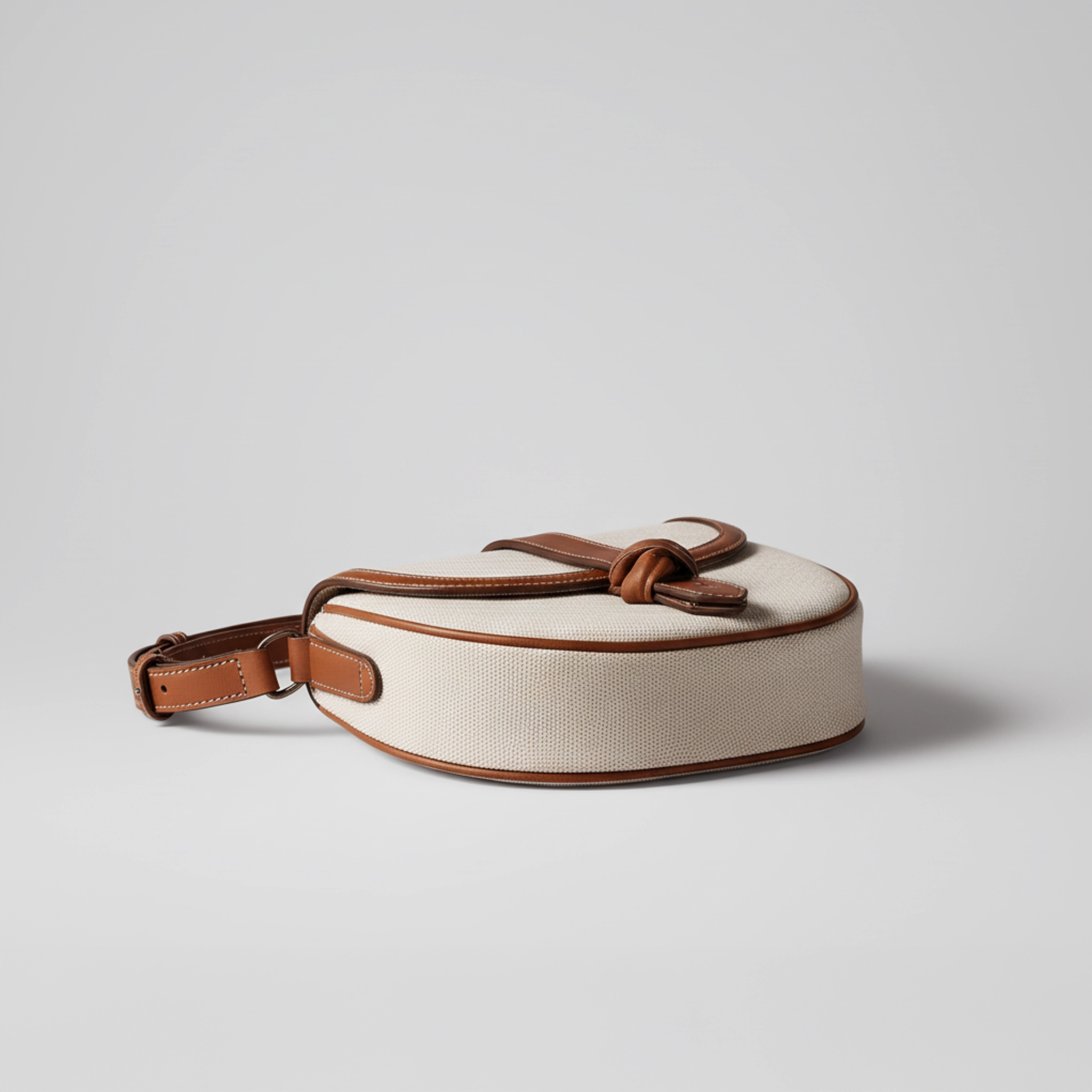 Canvas Saddle Crossbody Bag With Knotted Leather Trim, Free Shipping, Extra Sale Today - Image 4