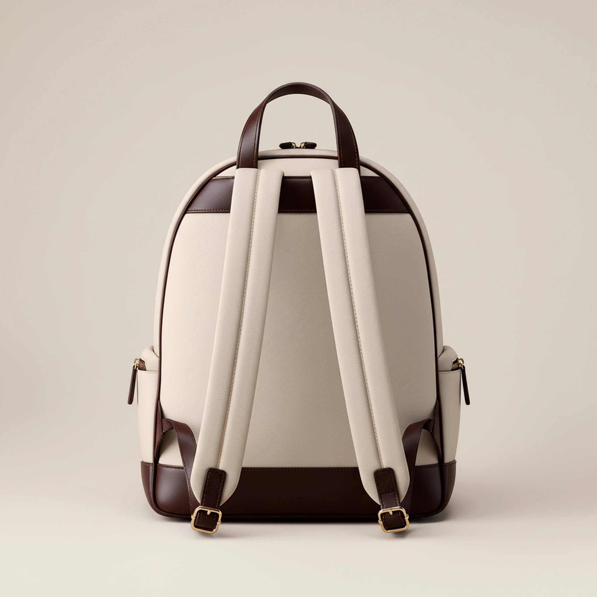 Minimal Handcrafted Natural Leather Backpack With Front Zip Pocket, Free Shipping, Extra Sale Today - Image 3