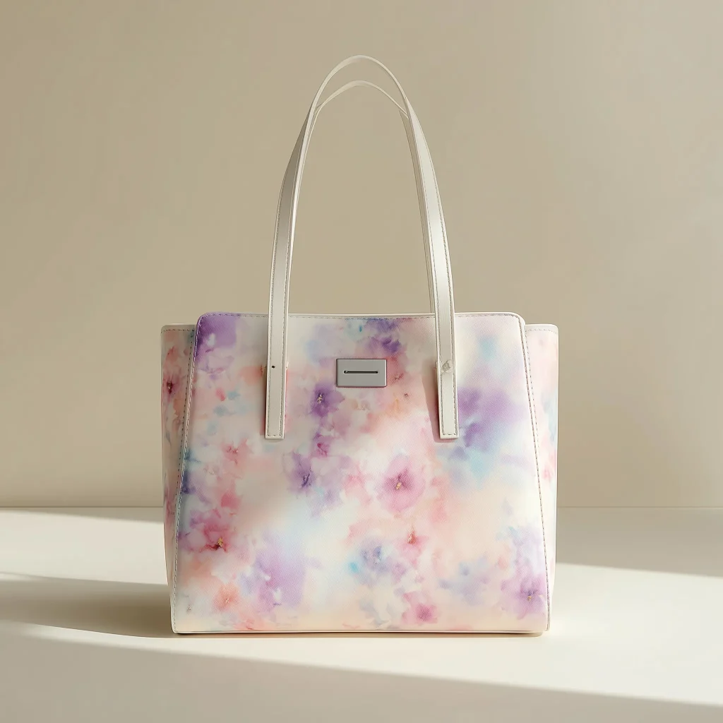 Pastel Bloom Structured Tote With Slim Shoulder Handles, Best Seller, Sale Off Only Today