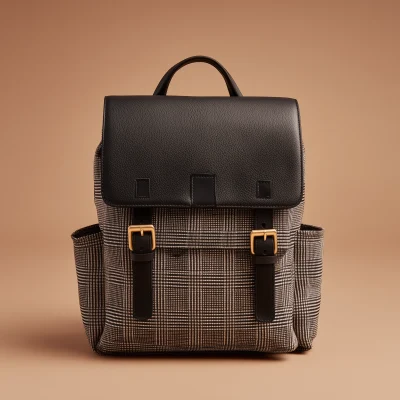 Plaid Backpack With Structured Flap, Dual Buckle Straps & Lifetime Warranty, Free Shipping, Extra Sale Today