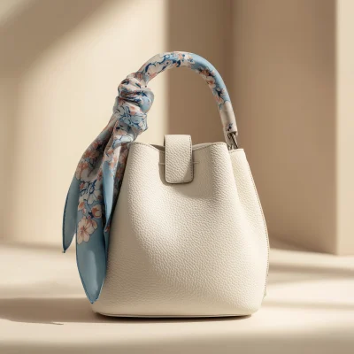 Premium Ivory Mini Bucket Bag, Scratch-Resistant, Best Gift, Best Sell, Extra Sale